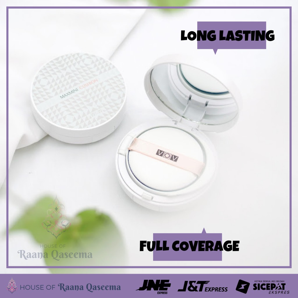 Bedak Cushion BB Cream Long Lasting SPF 50+ VOV MAXIMINI Cover Cushion GLOWY & FLAWLESS VF02
