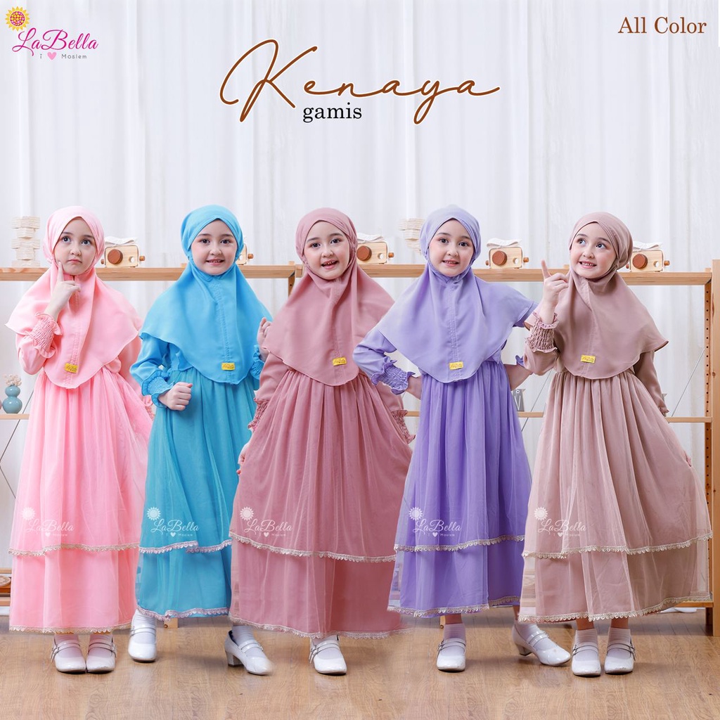 KNY Baju Muslim Setelan Gamis Anak Labella Kenaya Series