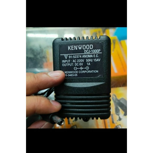 adaptor dc 6vol 1amper merek KENWOOD input ac 220vol jual per/4pcs