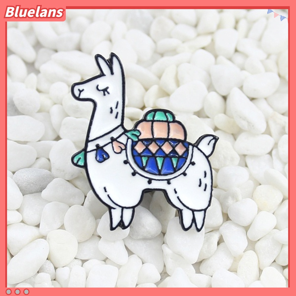 Bros Pin Enamel Bentuk Kartun Alpaca Untuk Dekorasi Jaket Denim