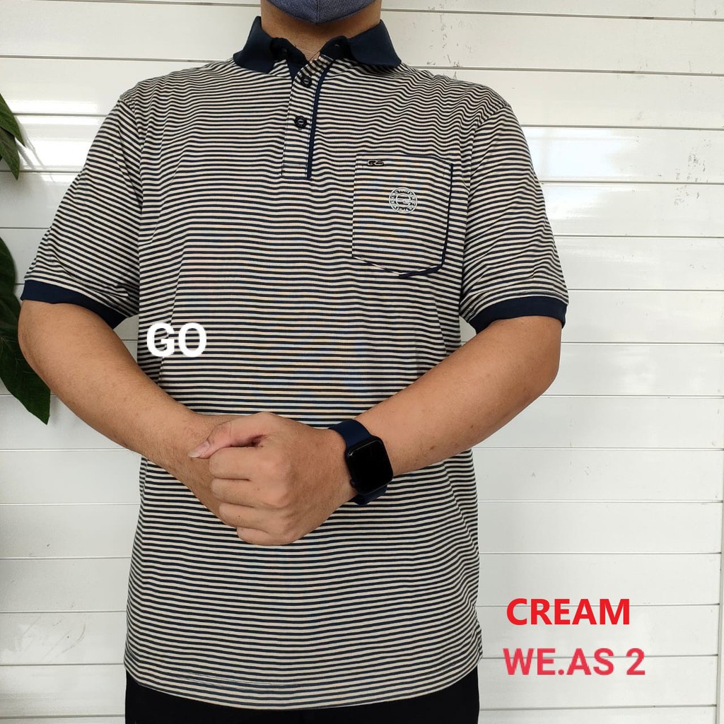 gos CRS 91 Kaos Polo Regular Pakaian Pria Atasan Casual Santai Original Lengan Pendek Distro Laki