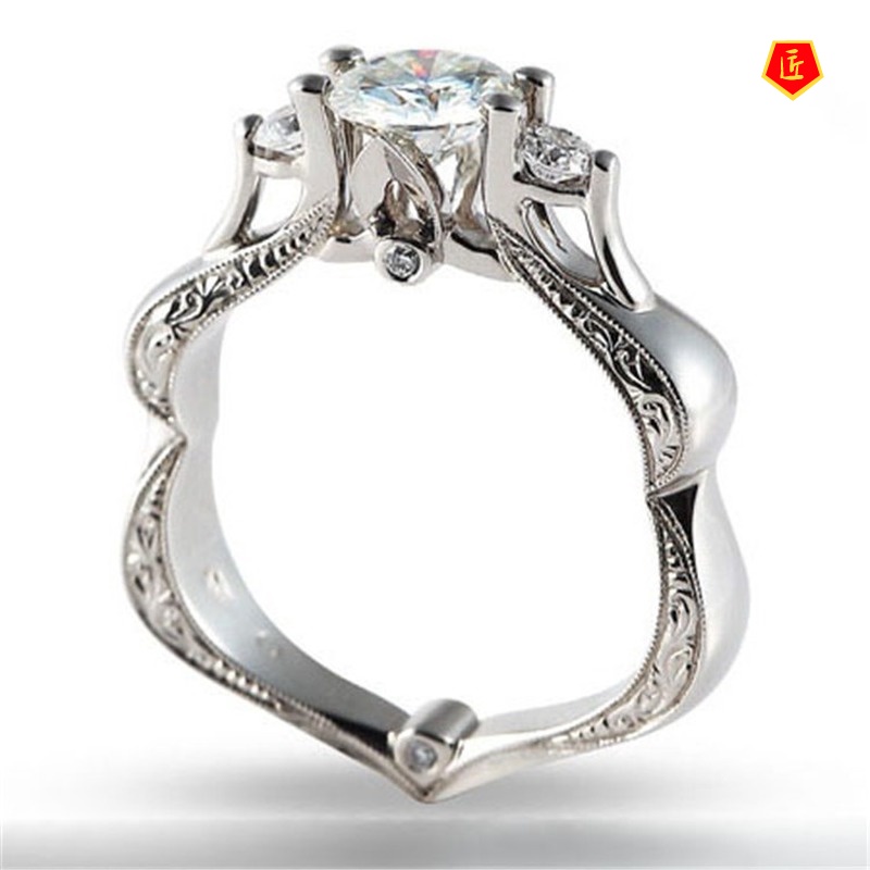 [Ready Stock]Women's Luxury Fashion Moissanite Ring