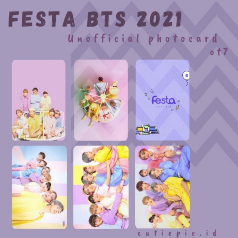 FESTA BTS 2021 OT 7 VER photocard unofficial / Photocard BTS unofficial / Photocard glossy/Photocard