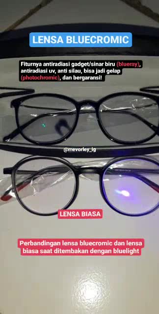 Lensa Bluecromic Campuran Photochromic Dan Blueray Mevorley Shopee Indonesia 5184