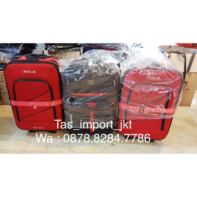 koper murah 22 inch bahan kain kanvas polo Cavalo - Bagasi size