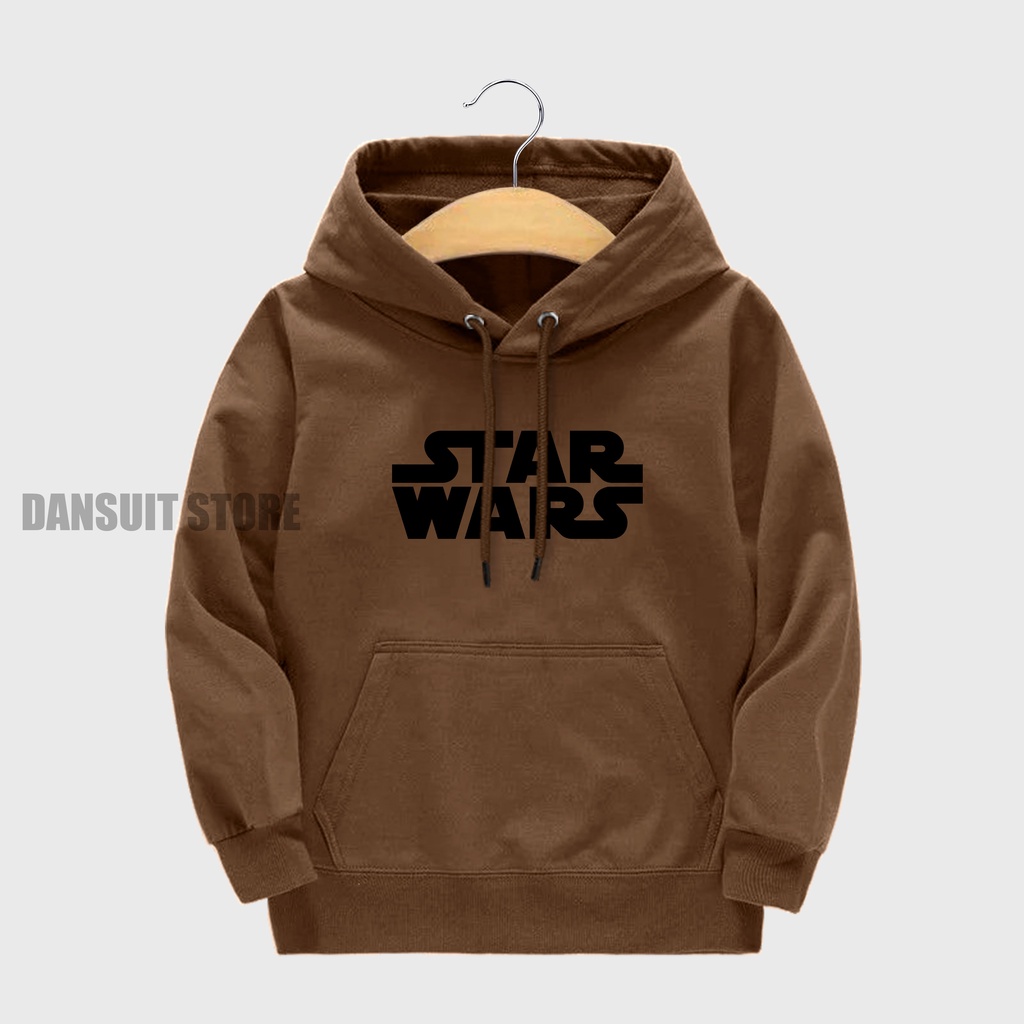 Sweater Hoodie Anak Laki-laki Perempuan Usia 4-13 Tahun Hoodie Motif STAR WARS Anak Terbaru Bahan Tebal Preimum