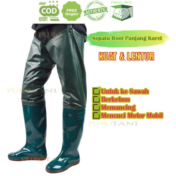 COD SEPATU BOOT BOT BOOTS SAWAH PETANI ANTI KEONG LUMPUR PANJANG KARET 80CM