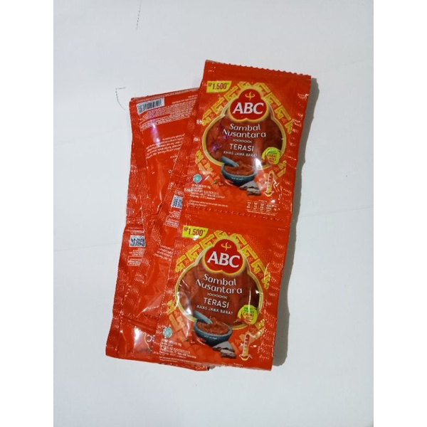 

ABC sambal terasi Asli nusantara sachet 10x18g