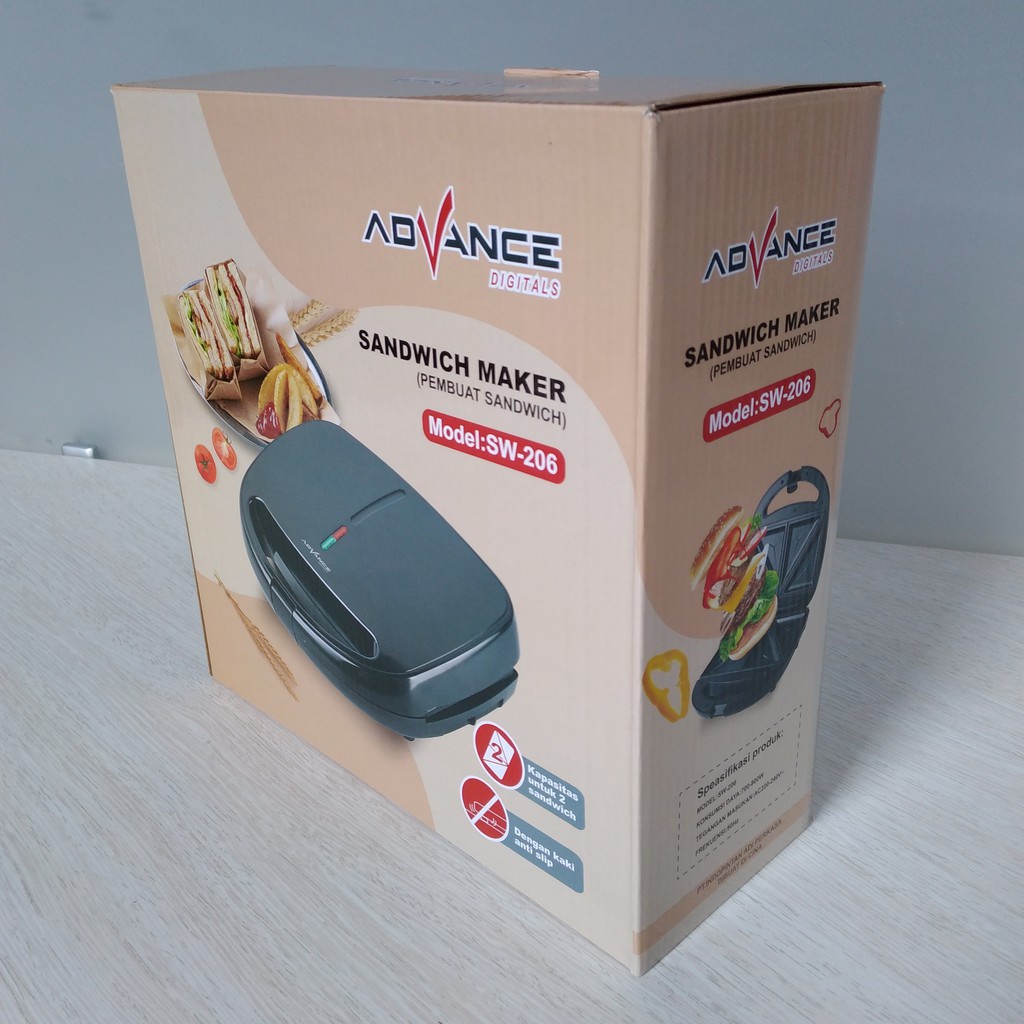 ADVANCE SANDWICH MAKER SW 206 TOASTER PEMANGGANG ROTI  ADVANCE SANDWICH MAKER SW-206