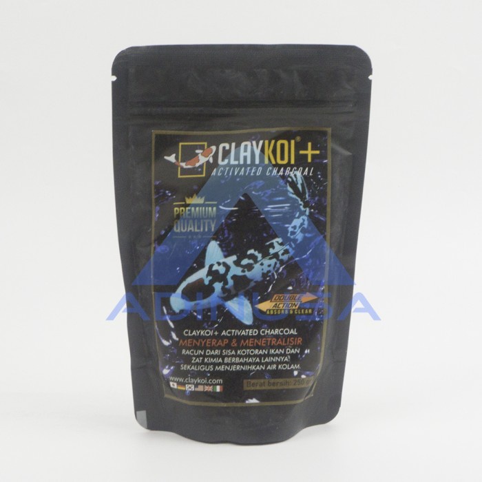 CLAY KOI PLUS ACTIVATED CHARCOAL CLAYKOI HITAM 250 GRAM PENJERNIH AIR