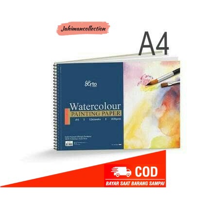 

✨ BISA COD ✨ Arto Watercolour Paper A4 Wire O - 300gsm - Cellulose