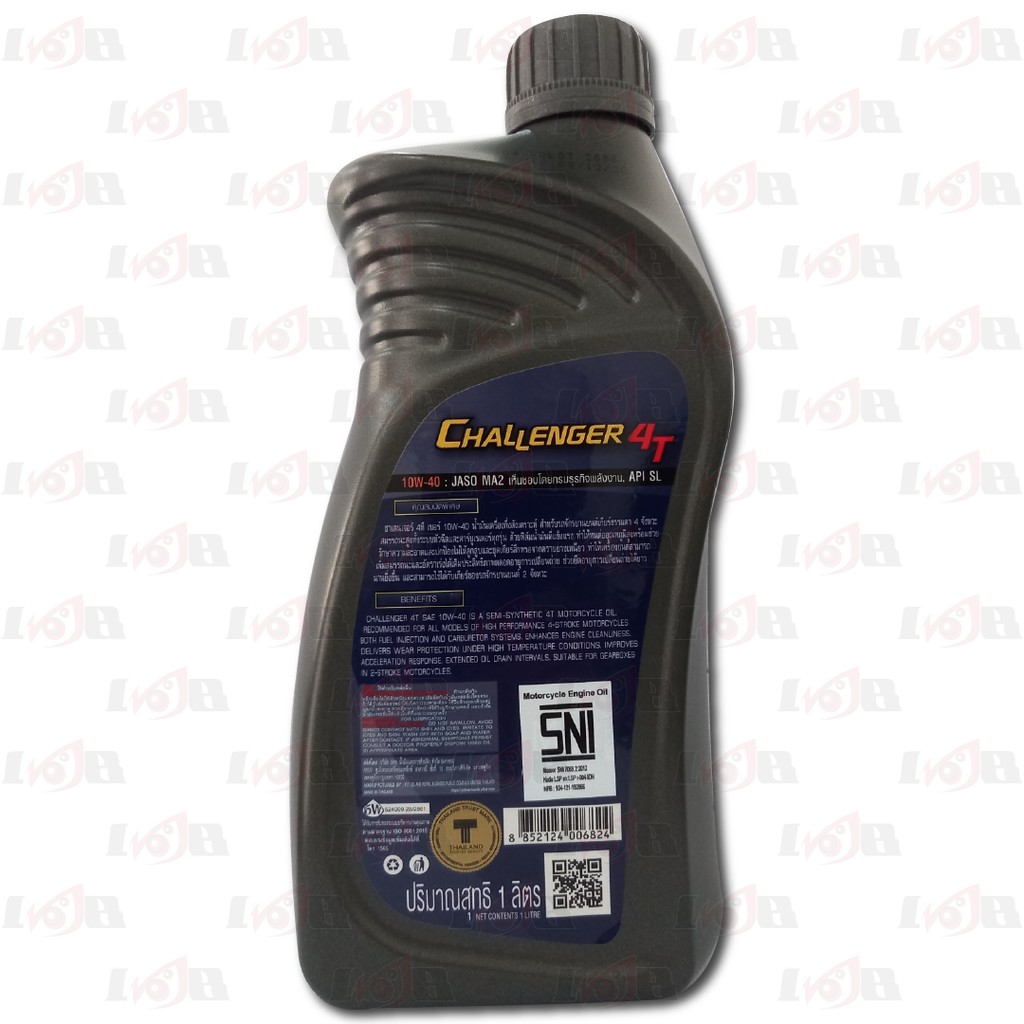 Oli PTT Challenger 4T SAE 10W40 JASO MA2 SL Lubricants Oil Motor 1L