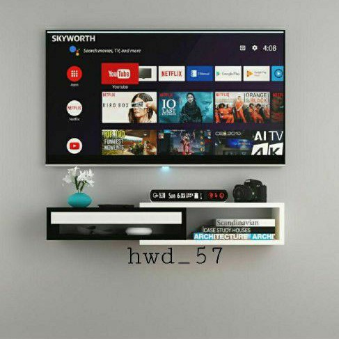 Rak tv dinding minimalis gantung Tempel, Rak DVD, Dekorasi Hiasan dinding serbaguna ruang tamu kamar