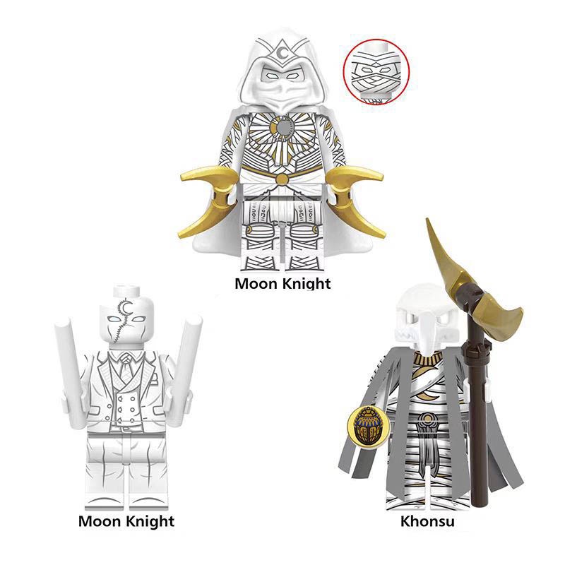 Mainan Balok Bangunan Minifigures Model Moon Knight DIY Untuk Hadiah Anak