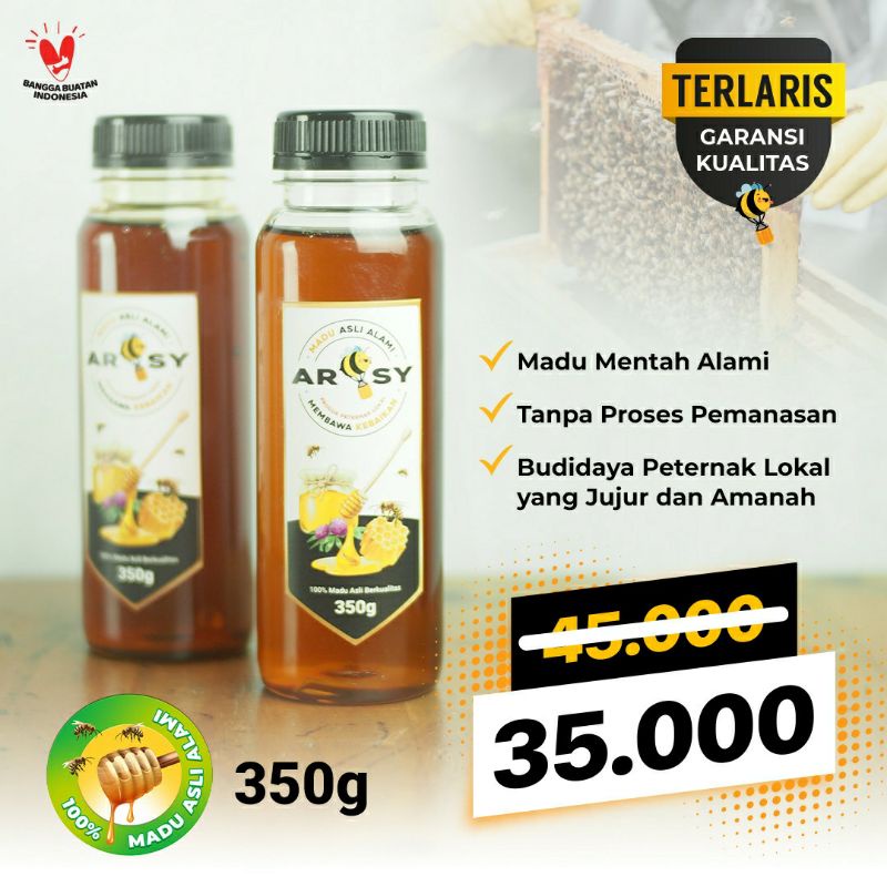 

*PROMO MADU ASLI 100% - MADU ARSY 350 gr* - MADU MURNI - MADU ALAMI