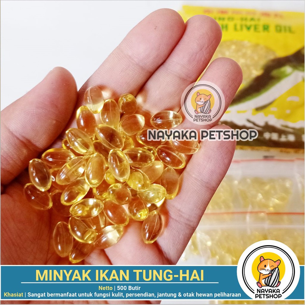 Tung Hai 500 pcs Minyak Ikan Hamster Kucing Kelinci Hewan
