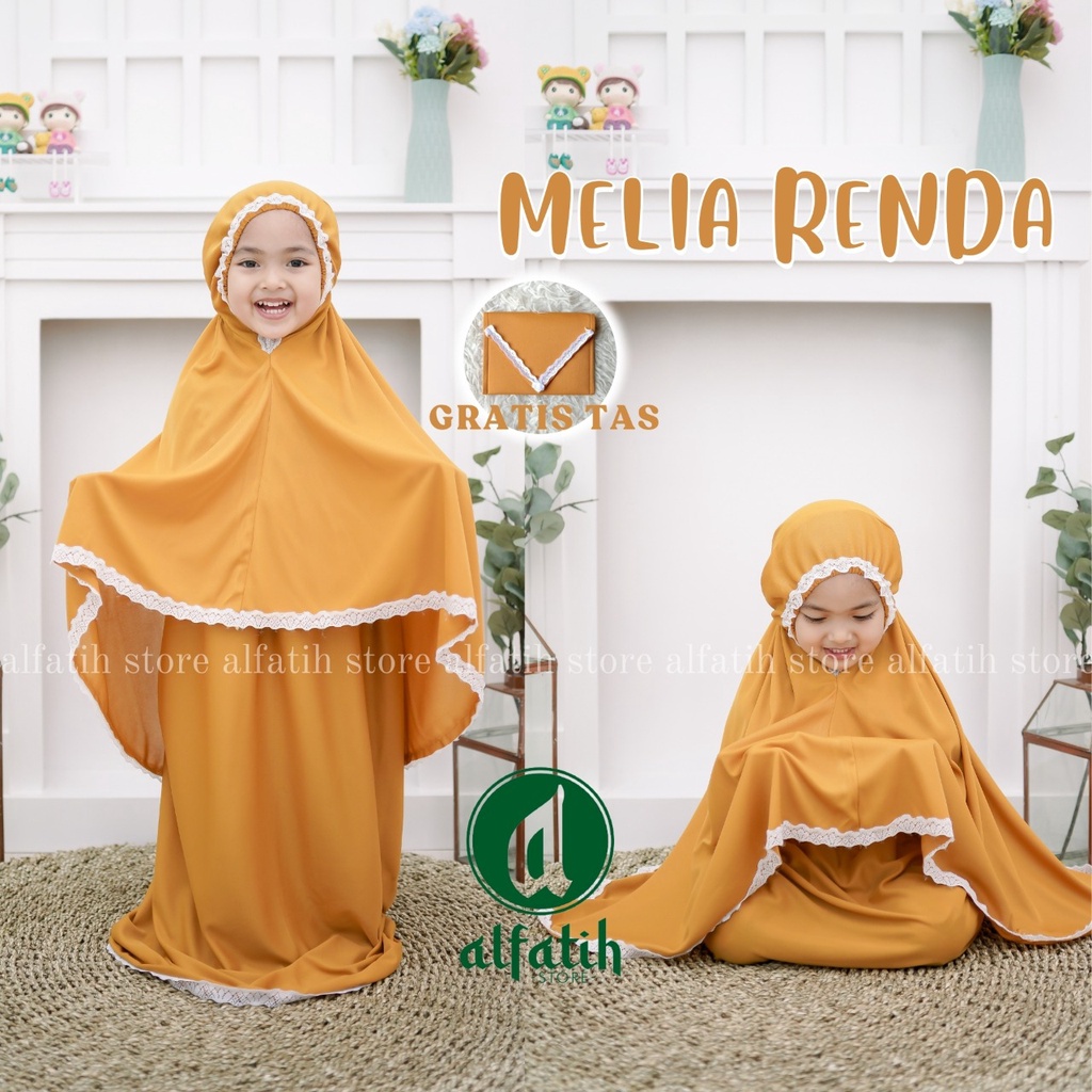 MUKENA ANAK MELIA TRAVELING MUKENAH ANAK 5 TAHUN SAMPAI 8 TAHUN Mukena Bali Anak Mukena Traveling Anak Polos Renda Fashion Muslim Anak Mukena Anak-Anak Terbaru