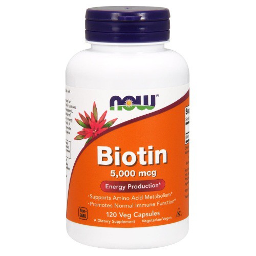 Now Foods Biotin 5000 mcg 120 Veg Capsules Ori USA Now Biotin 5000