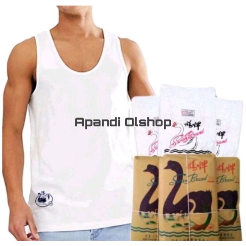 (6 PCS) KAOS DALAM SWAN / KAOS SINGLET SWAN