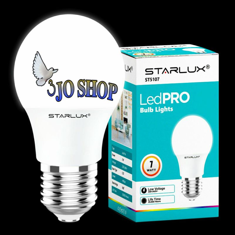 Bohlam Lampu LED PRO Buld lights Starlux 7 Watt Cahaya Putih
