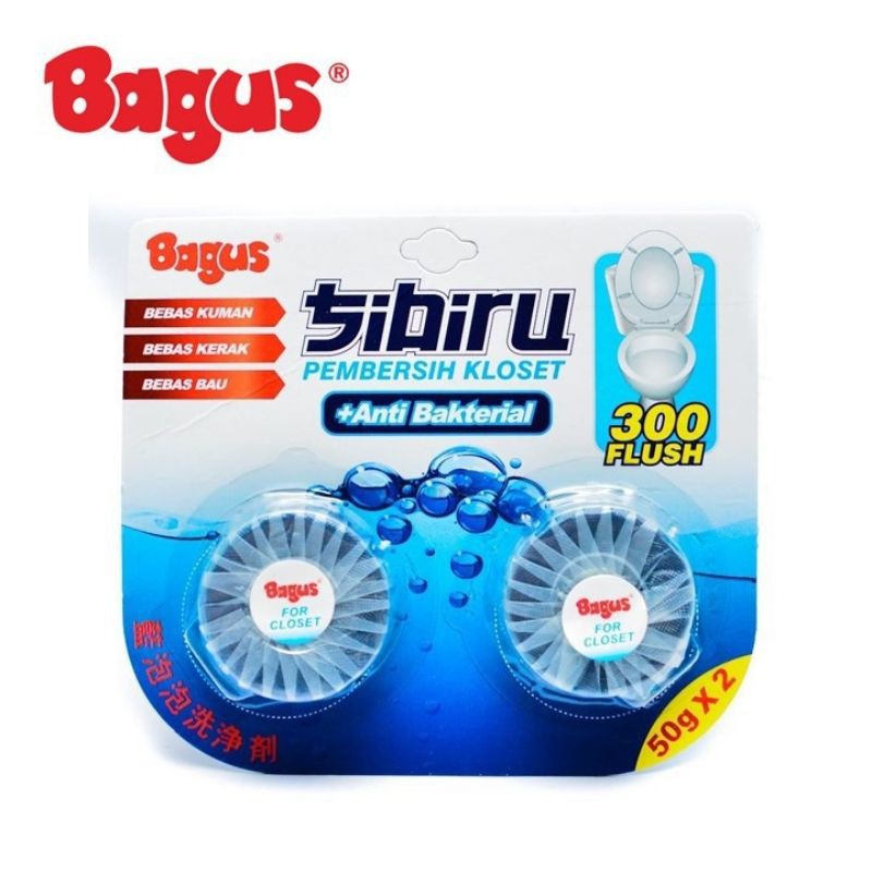 Bagus SiBiru isi 2 50gr Pembersih Closet Anti Bakteri Penyegar kloset 50 gr Biru Original