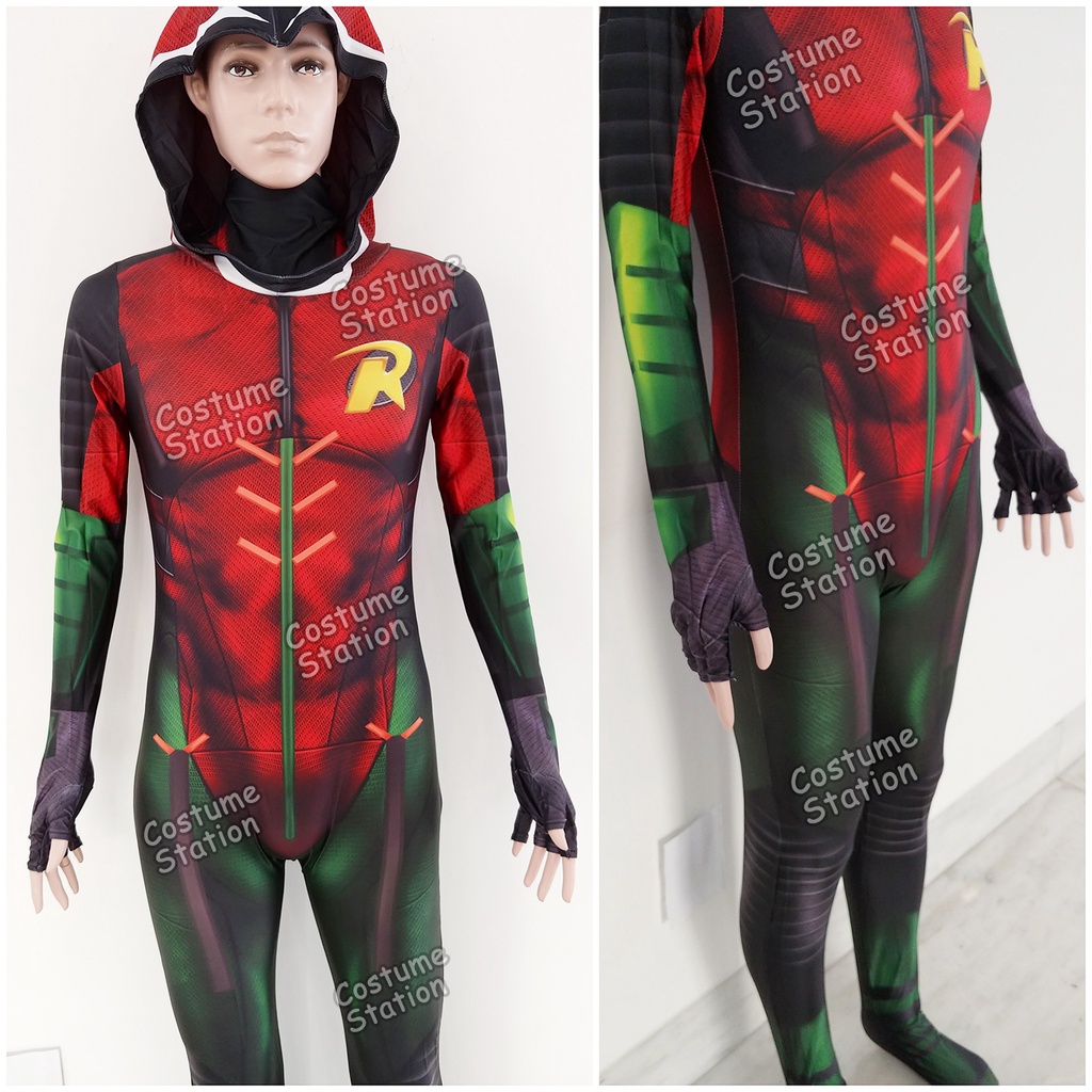 Kostum Robin / Costume Batman Sidekick Justice League pria dewasa