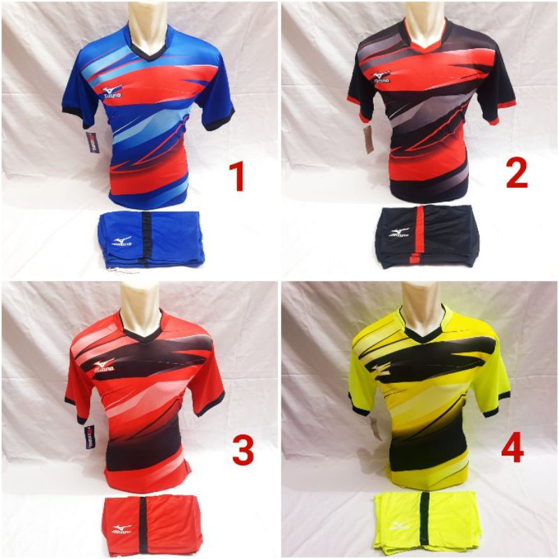 Baju olahraga kaos setelan bola volly mizuno PRINTING