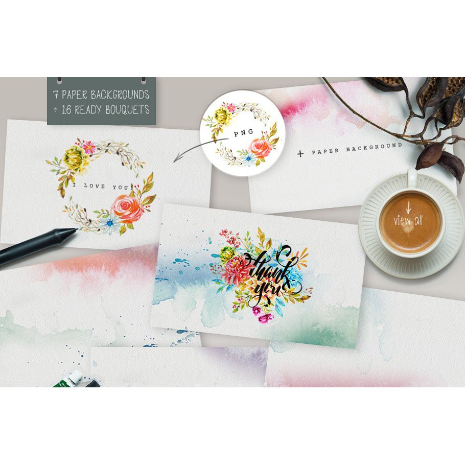 Designers Watercolor Bundle - JPEG Ultra HD