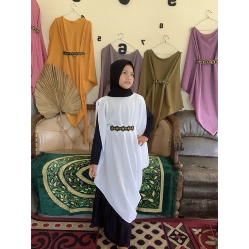 Kaftan Anak Perempuan Umur 8 9 Tahun Baju Muslim Dress Pesta Dres Idul Fitri Ank Gamis Tanggung 7-13