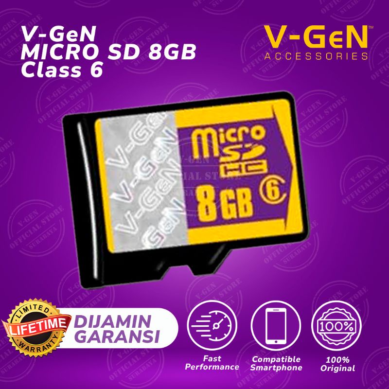 Micro SD V-GEN 4GB 8GB 16GB 32GB Clas 6 Non Adaptor