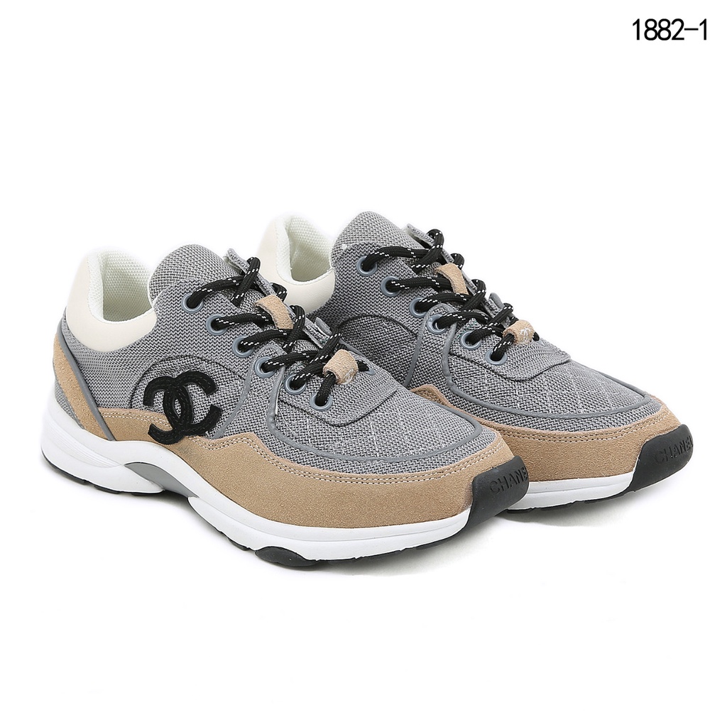 Ch  Sneakers Trainers Fabric &amp; Suede Calskin #1882-1