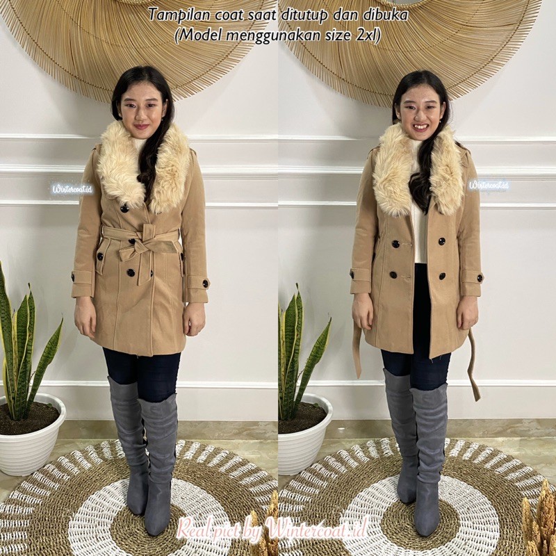 Wool coat woman mantel import hangat wanita jaket jacket suzy cewek