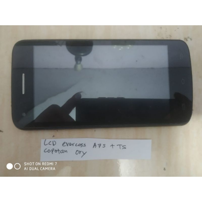 LCD + Touchscreen Evercoss A7s copotan ori
