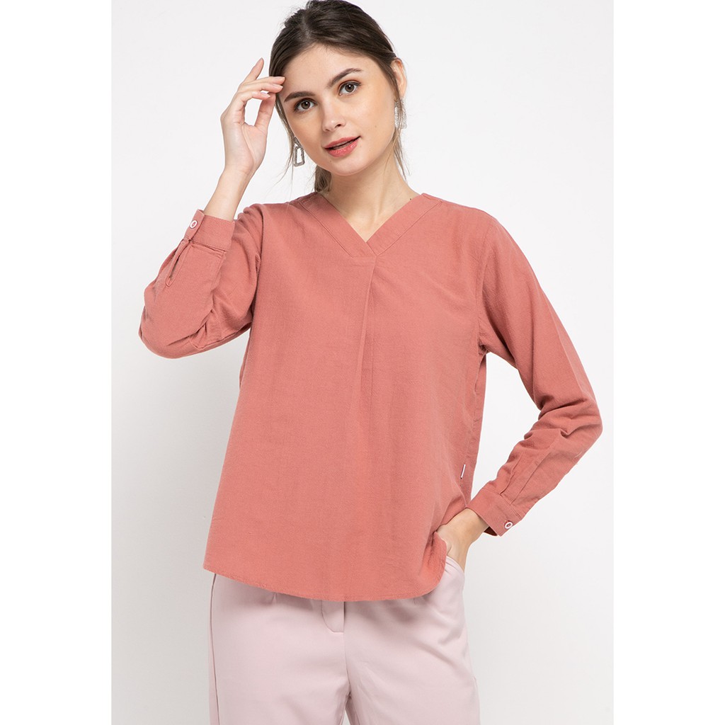 Rodeo Blouse  Wanita  Caimbrie Top Pink Shopee  Indonesia