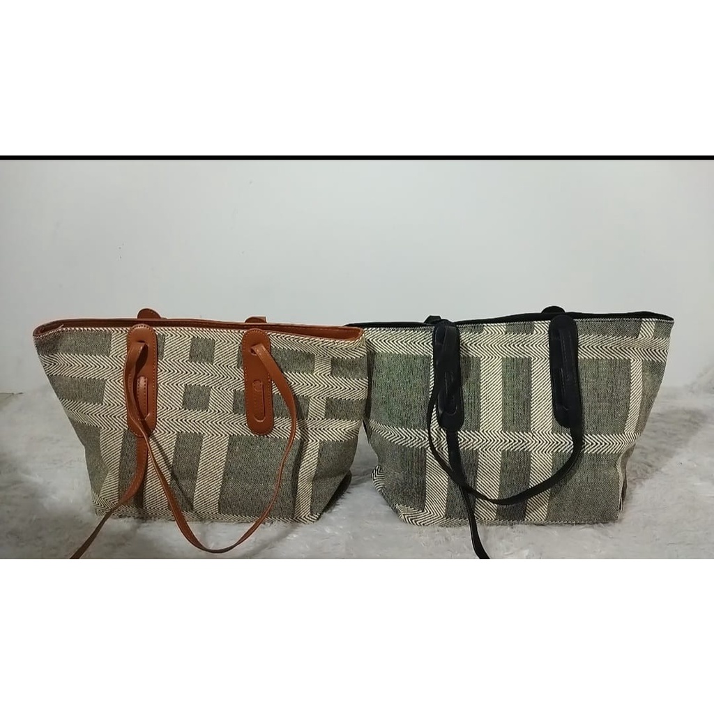 BJ15476 - BLACK/BROWN - TAS BAHU SHOULDERBAG TOTE BAG WANITA FASHION IMPORT MODIS ELEGAN TERMURAH TERLARIS TERBARU BAGSTORE JAKARTA TAS BATAM EL5476 GT1903 LT1991 CR7731 BQ3350