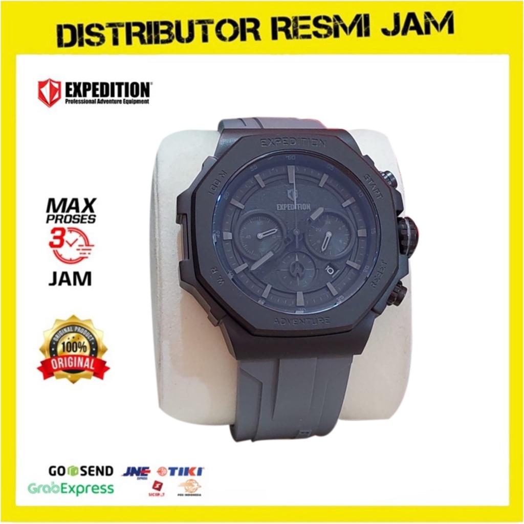Jam Tangan Pria Expedition 6816 E6816 E 6816 Grey Black