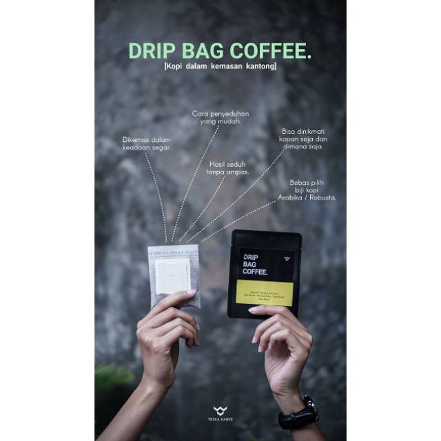 

Drip bag coffee robusta
