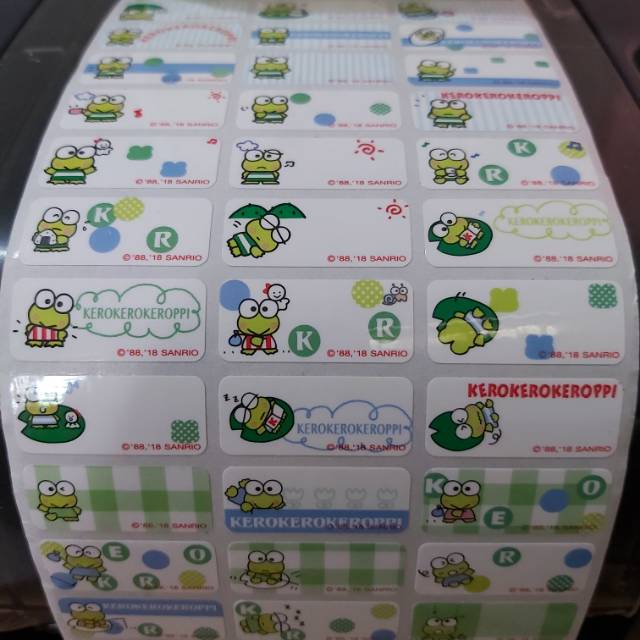 

Label nama KERO KERO KEROPPI sticker waterproof ORI