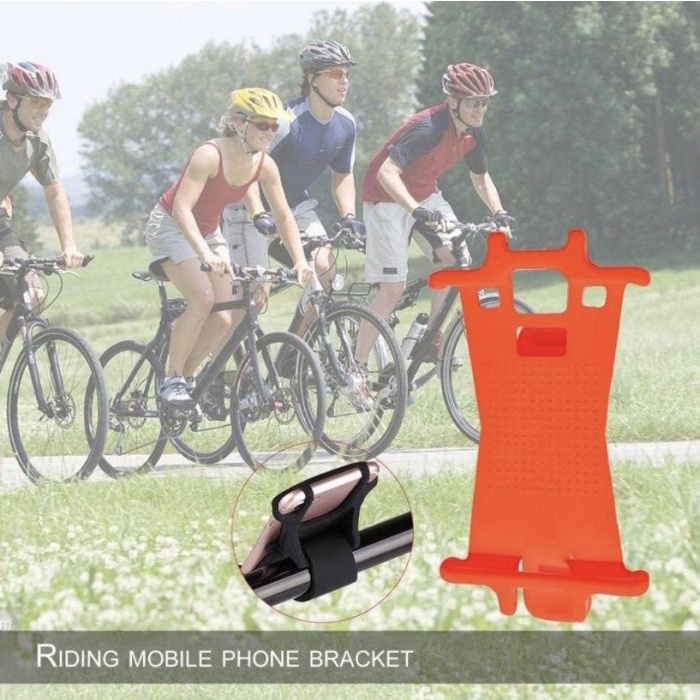 Holder Smartphone Sepeda bicycle Mount Universal Silicone Shoot-B04