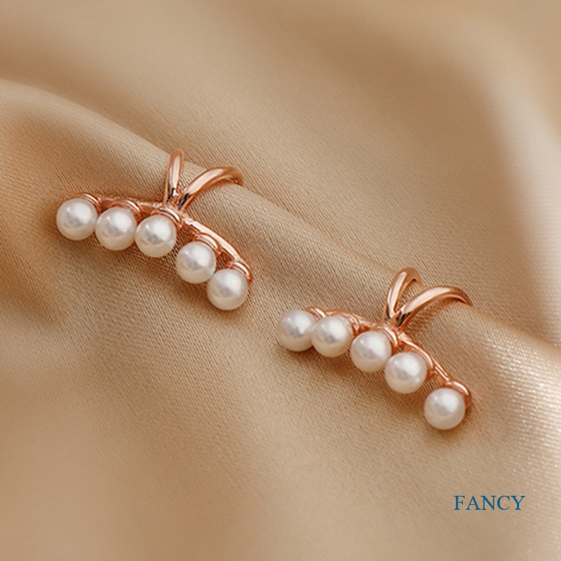 Anting Stud Hias Mutiara Gaya Korea Untuk Wanita