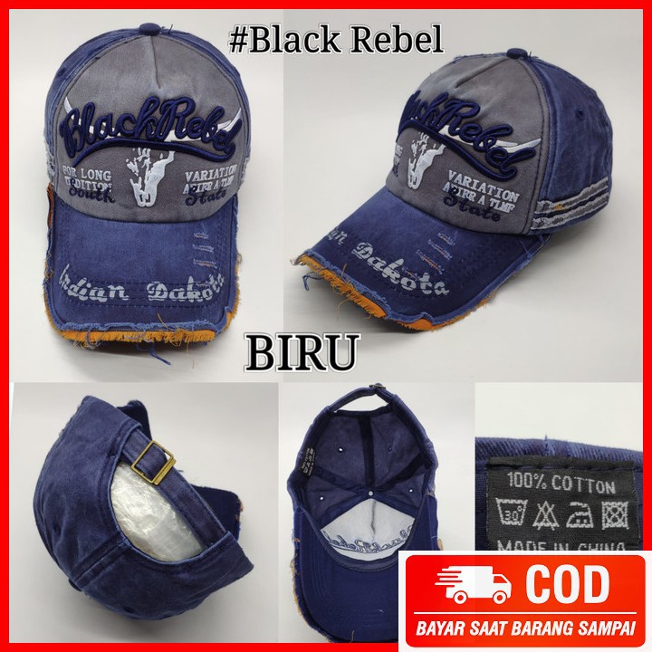 Topi Christian D10R/ Topi Bekas Branded Murah/Topi Second Branded IC487 Topi Cowok Cewek Import Blac