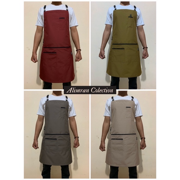 Jual Celemek Masak Apron Barista Apron Masak Cafe Celemek Barista Waiters Shopee Indonesia