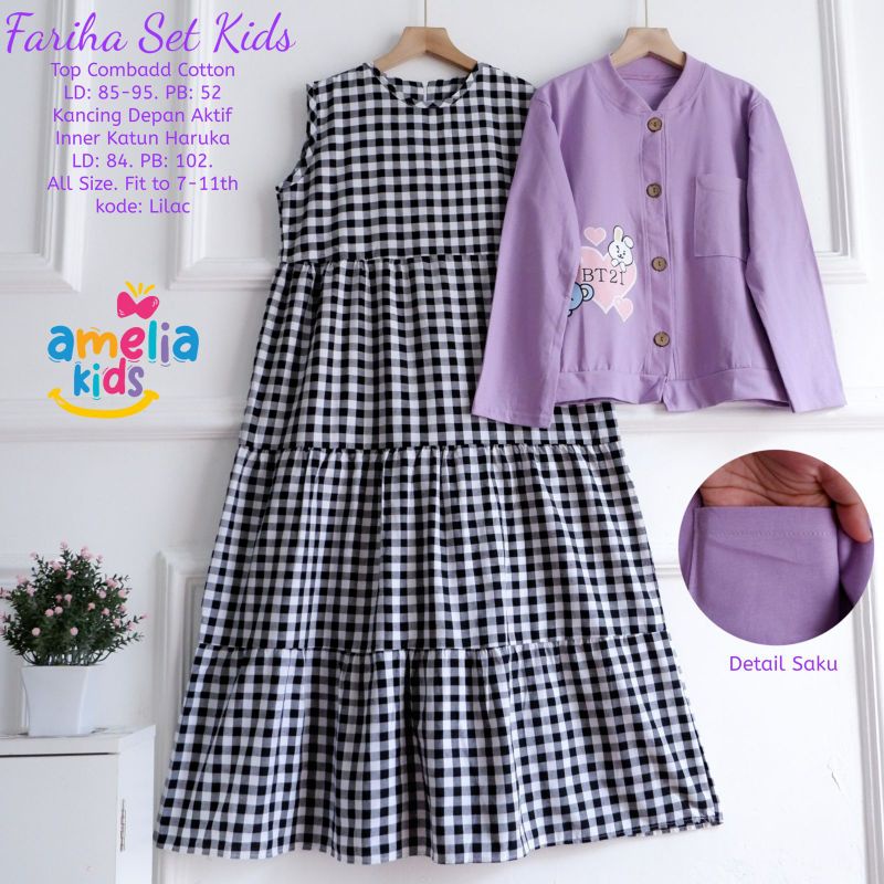 Fariha set dress ori by amelia kids