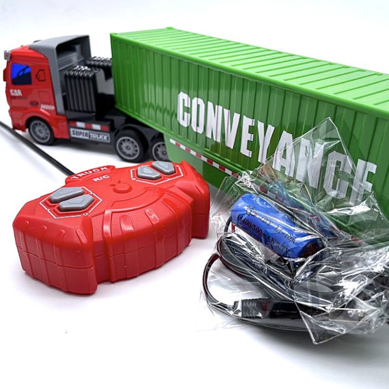 Terbaru Mainan Mobil Truk Container Remot Kontrol - RC Truck Kontainer Remote Control Trailer Anak E