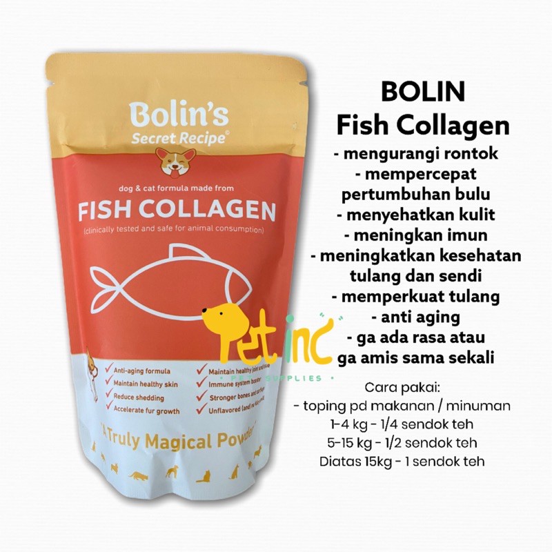 Bolin secret recipe fish collagen for pet 50gram