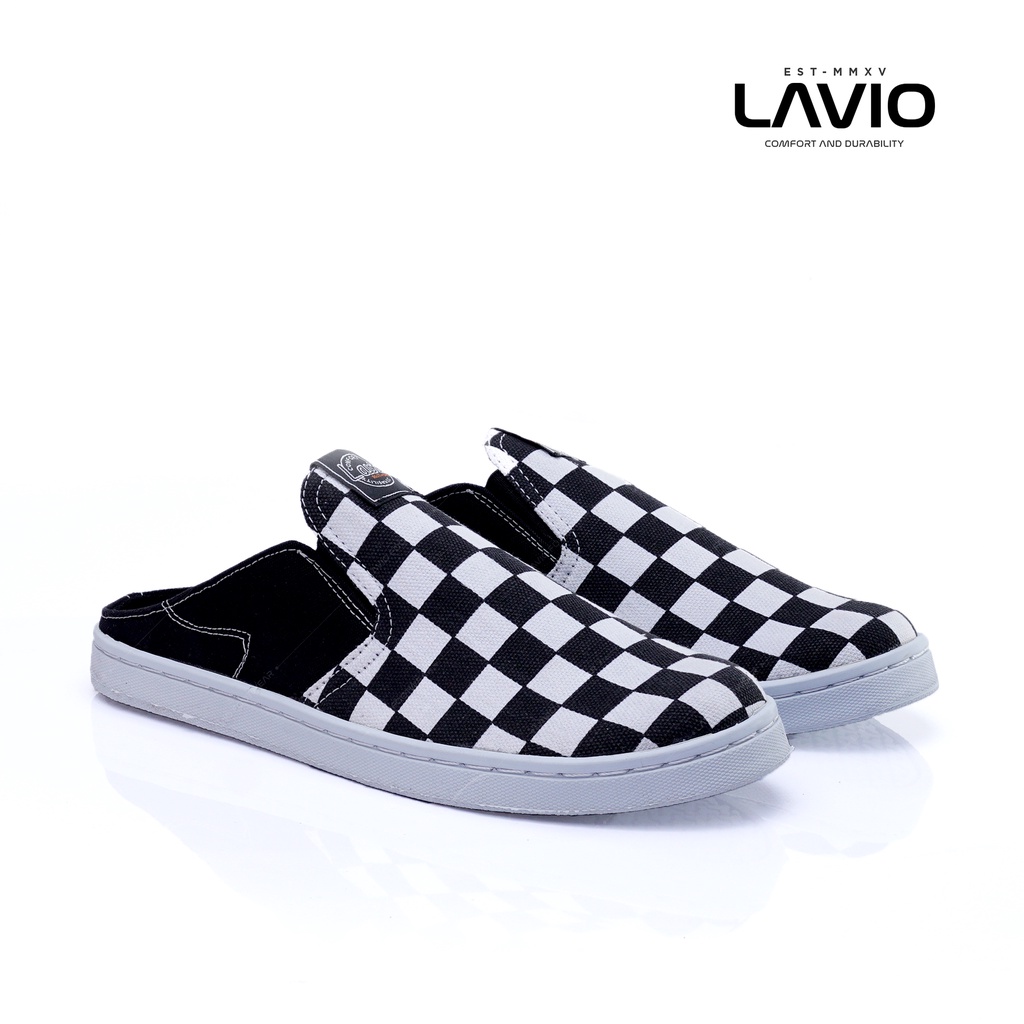 Sepatu Slip On Pria Casual Original Kanvas Terbaru Lavio Slider Bustong