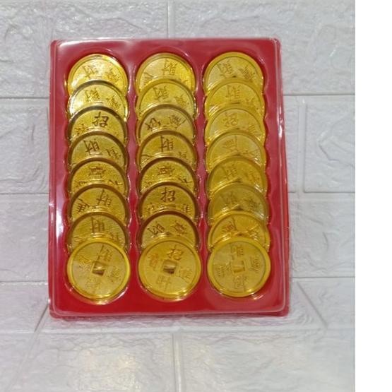 Pajangan Koin Emas Uang Kuno Logam China Parcel Imlek Murah Per Pack