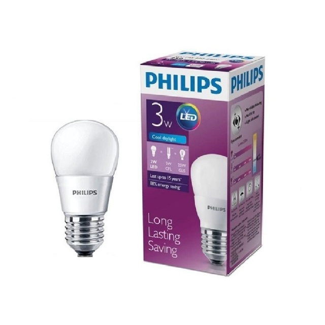Philips 3Watt Lampu LED Bulb Cool Day Light - Putih