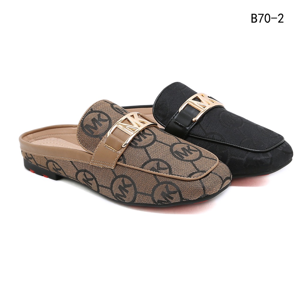 Canvas Flat Mules B70-2