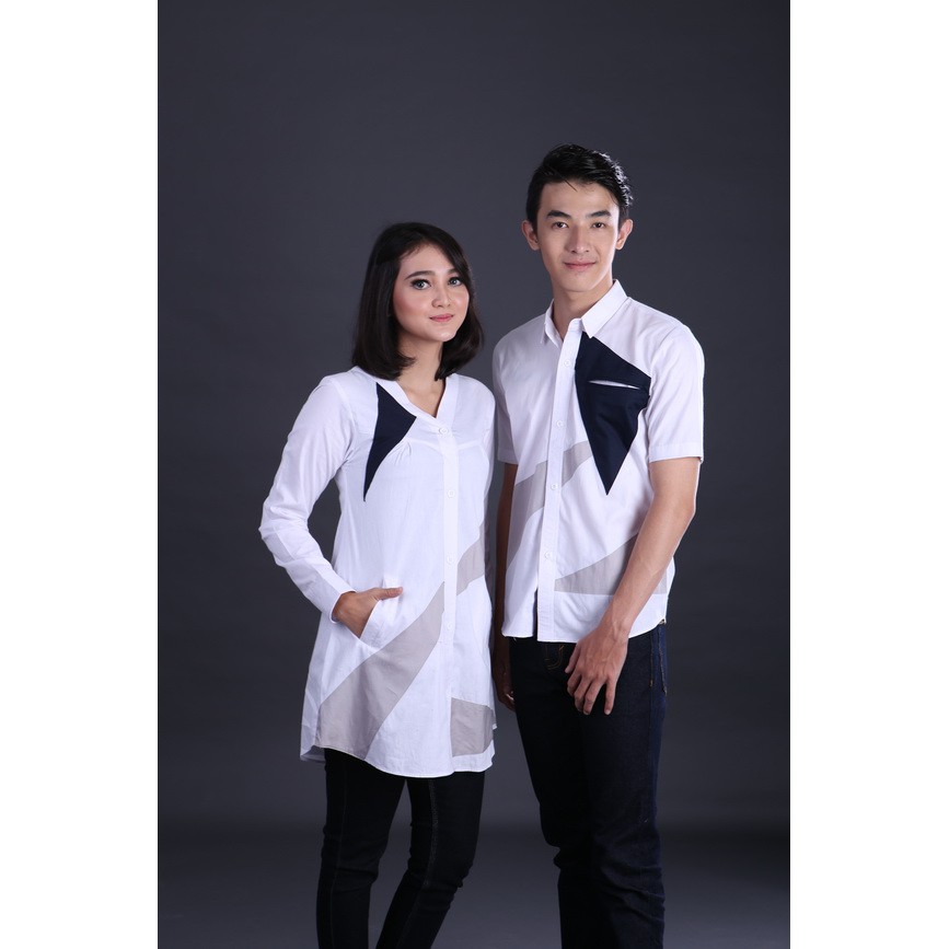 Baju Couple Putih / Pasangan Baju Formal Undangan / Pakaian Couple G